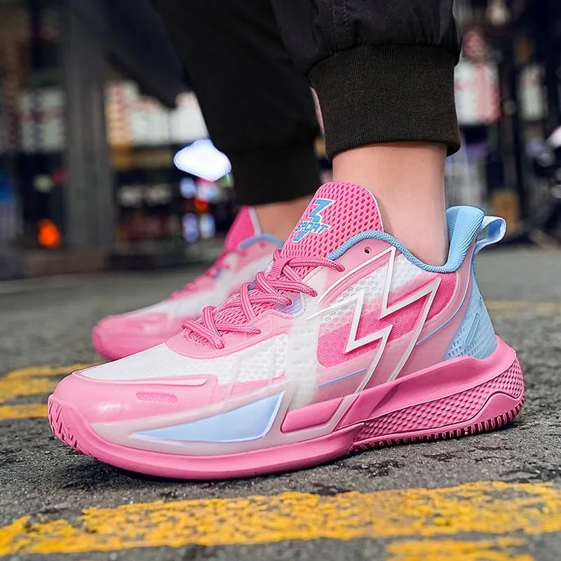 Women Basketball Shoes Fashion Sneakers Comfortable Unisex Athletic Lightweight Non Slip Outdoor Sport Volleyball Shoes