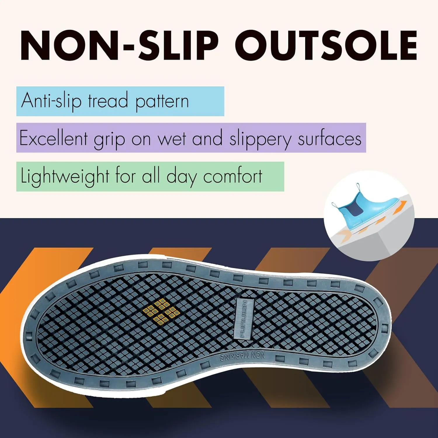 Women's Deck Boots Ankle Rain Boots Fishing Boots Rubber Waterproof Slip-Resistant Outdoor Work Shoes