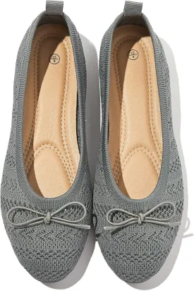 Women's Flats Shoes Dress Shoes Round Toe Ballet Flats Comfortable Crochet Lace Black Flats Low Heel