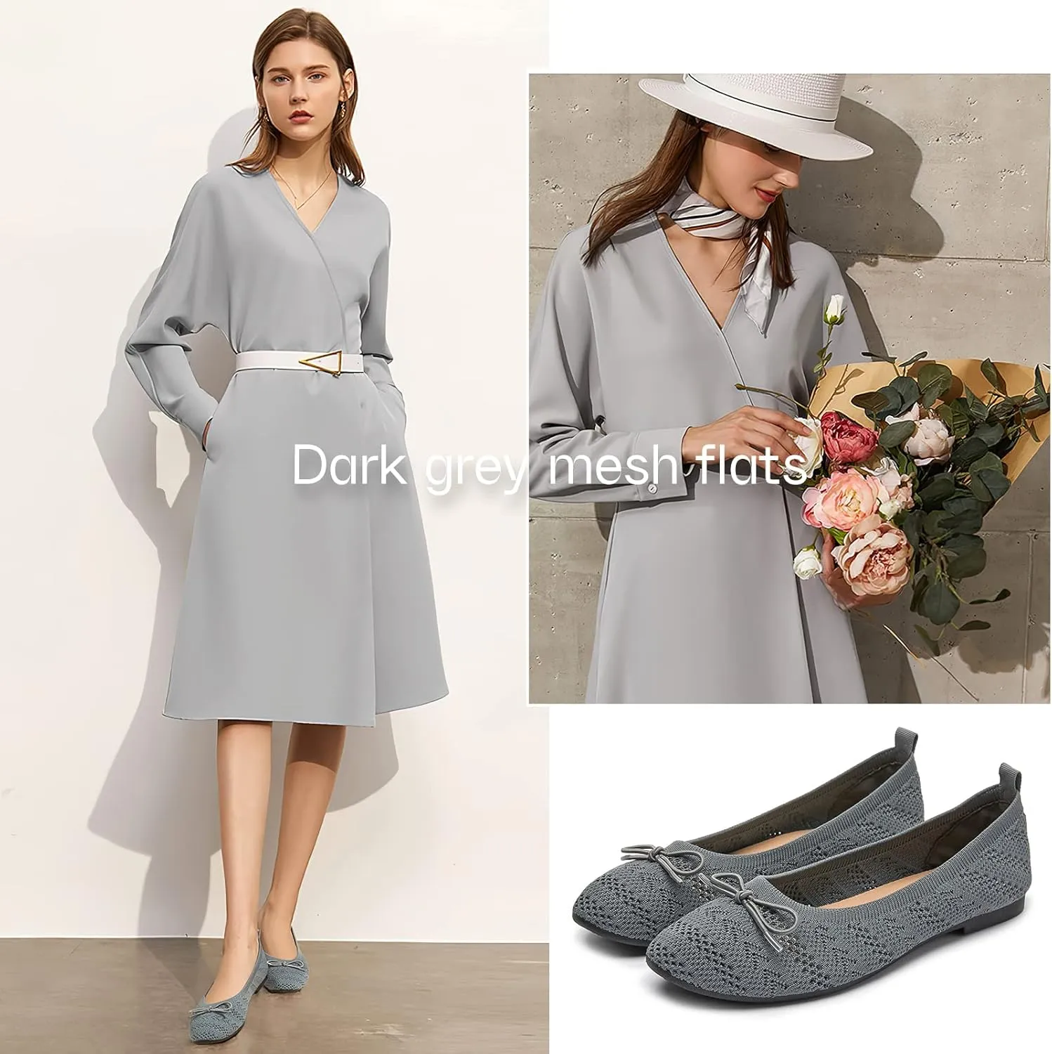 Women's Flats Shoes Dress Shoes Round Toe Ballet Flats Comfortable Crochet Lace Black Flats Low Heel
