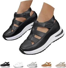 Women's Platform Sandals with Closed Toe Sandals Women Comfortable Walking Sandals Women,Boosting Thick Sole Shoes