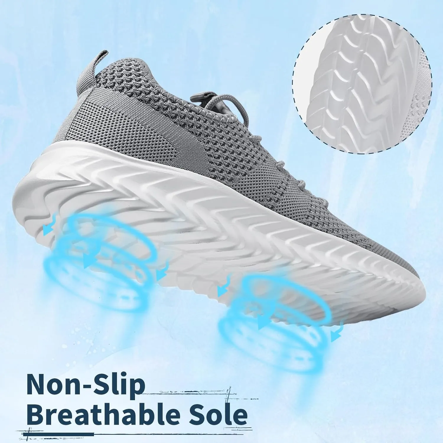Womens Tennis Shoes Running Shoes - Gym Sneakers Shoes Walking Workout Shoes Non Slip Walking Athletic Slip On Lightweight Breathable Shoes