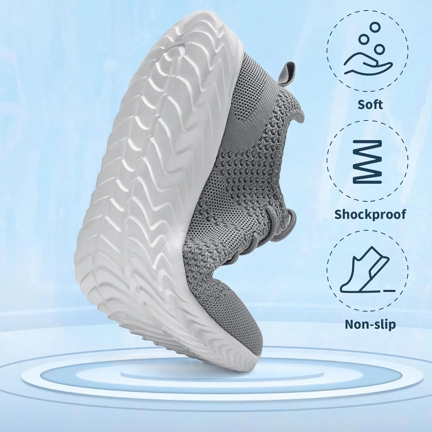 Womens Tennis Shoes Running Shoes - Gym Sneakers Shoes Walking Workout Shoes Non Slip Walking Athletic Slip On Lightweight Breathable Shoes