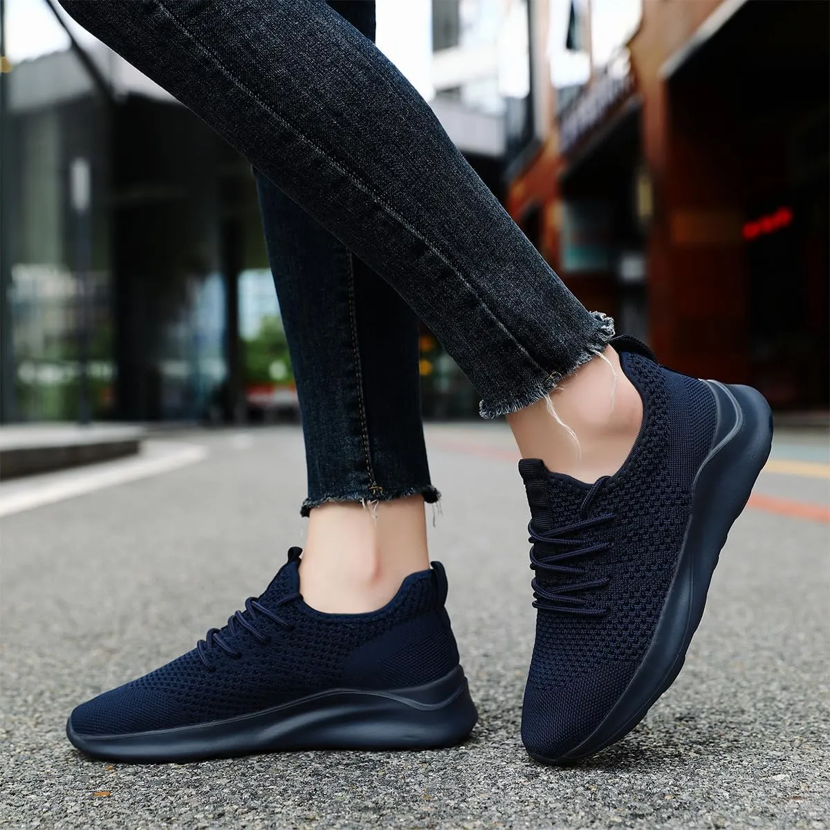 Women's Walking Shoes Tennis Sneakers Casual Lace Up Lightweight Running Shoes Slip On Gym Out Workout Shoes