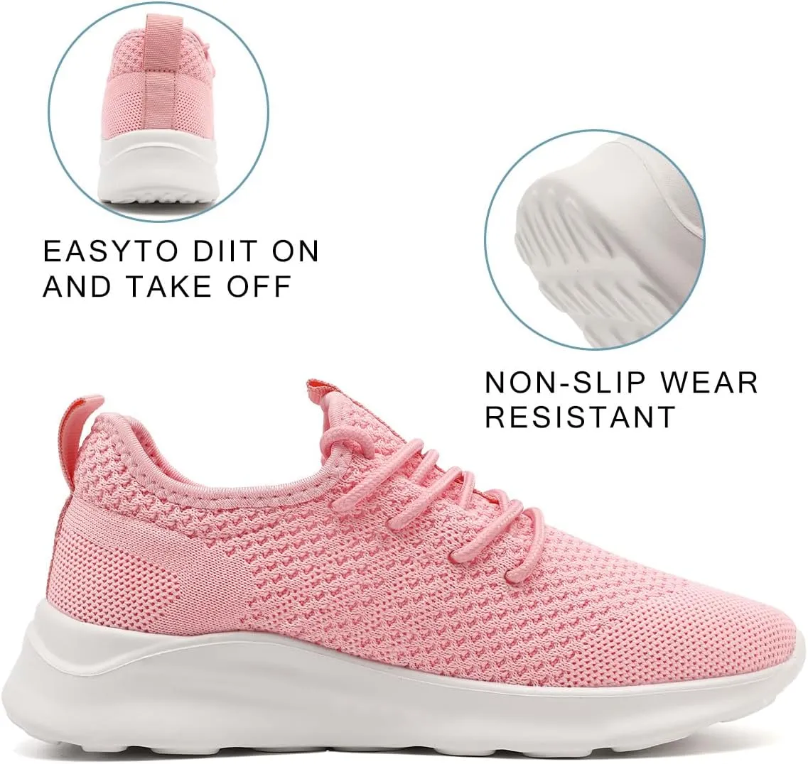 Women's Walking Shoes Tennis Sneakers Casual Lace Up Lightweight Running Shoes Slip On Gym Out Workout Shoes