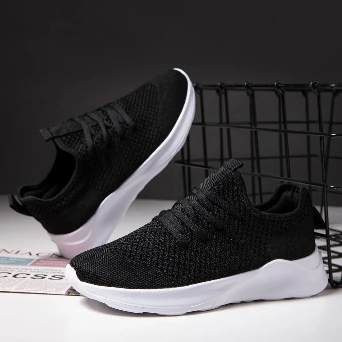 Women's Walking Shoes Tennis Sneakers Casual Lace Up Lightweight Running Shoes Slip On Gym Out Workout Shoes