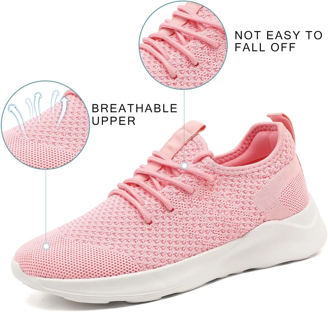 Women's Walking Shoes Tennis Sneakers Casual Lace Up Lightweight Running Shoes Slip On Gym Out Workout Shoes