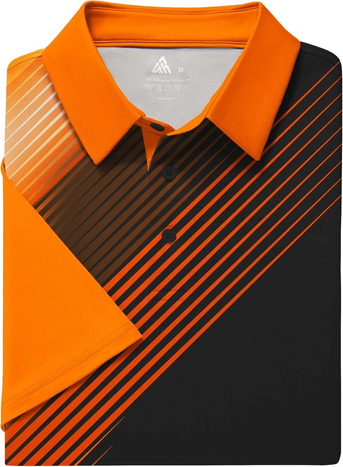 ZITY Men's Golf Shirts Short Sleeve Moisture Wicking Performance Print Patterns Casual Collared Golf Polo Shirt for Men