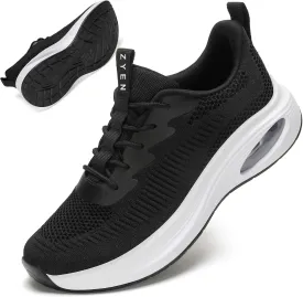 ZYEN Wide Toe Box Shoes Women Air Cushion Road Running Shoes Extra Wide Width Sneakers Arch Support Gym Athletic Tennis Sneakers Lightweight Breathable Walking Shoes